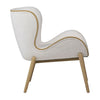 Avayanna Occasional Chair in Mindy Wood & Poly Blend Upholstery