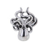 Baby Octopus Sculpted Sterling Silver Ring with Black Onyx Eyes