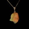6 ct Australian Organic Opal Pendant & 3 Diamonds in Solid Gold
