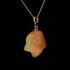 6 ct Australian Organic Opal Pendant & 3 Diamonds in Solid Gold