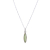 Raw Moldavite Pendant Necklace in Sterling Silver