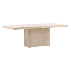 Faux Travertine Outdoor Dining Table