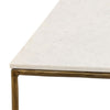 55" Marble Top & Antiqued Brass Coffee Table
