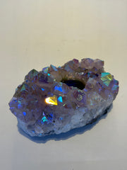 Angel Aura Amethyst Tealight Holder