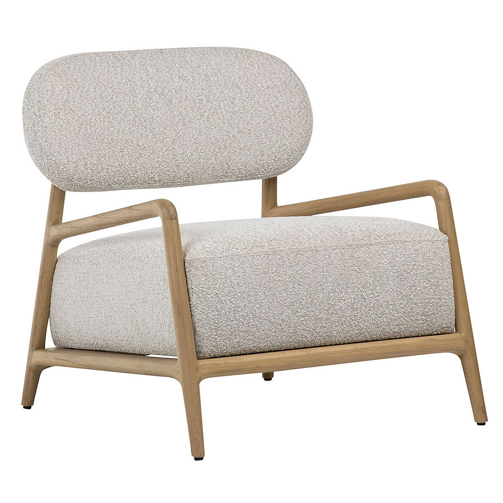 Donny Scandinavian Occasinal Chair with White Linen Upholstery