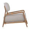 Donny Scandinavian Occasinal Chair with White Linen Upholstery