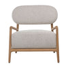 Donny Scandinavian Occasinal Chair with White Linen Upholstery
