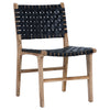 PAIR of Designer Woven Leather Dining Room Chair