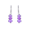 Bead Stack Amethyst Crystal Earrings