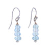 Bead Stack Aquamarine Crystal Earrings
