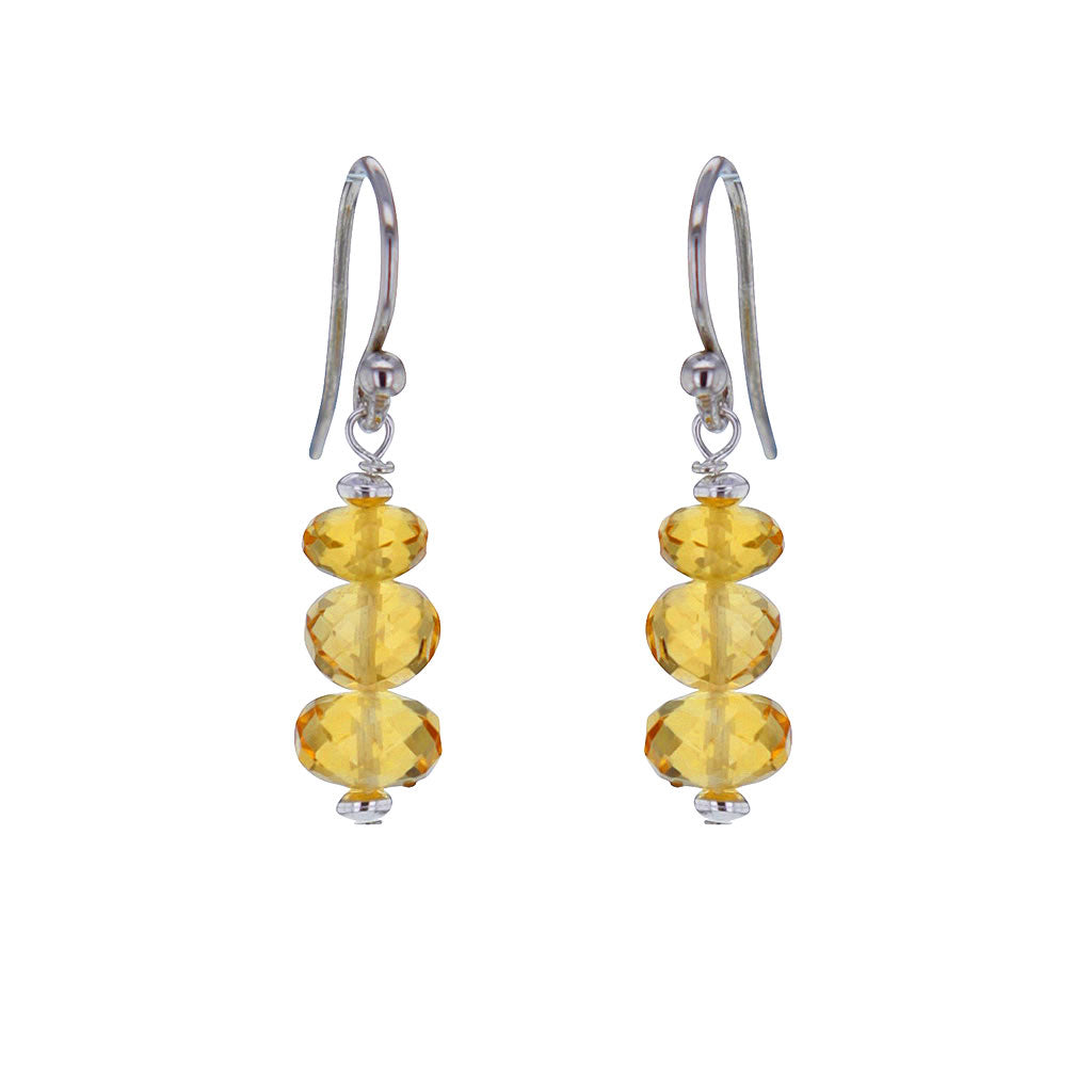 Beaded Citrine Earrings