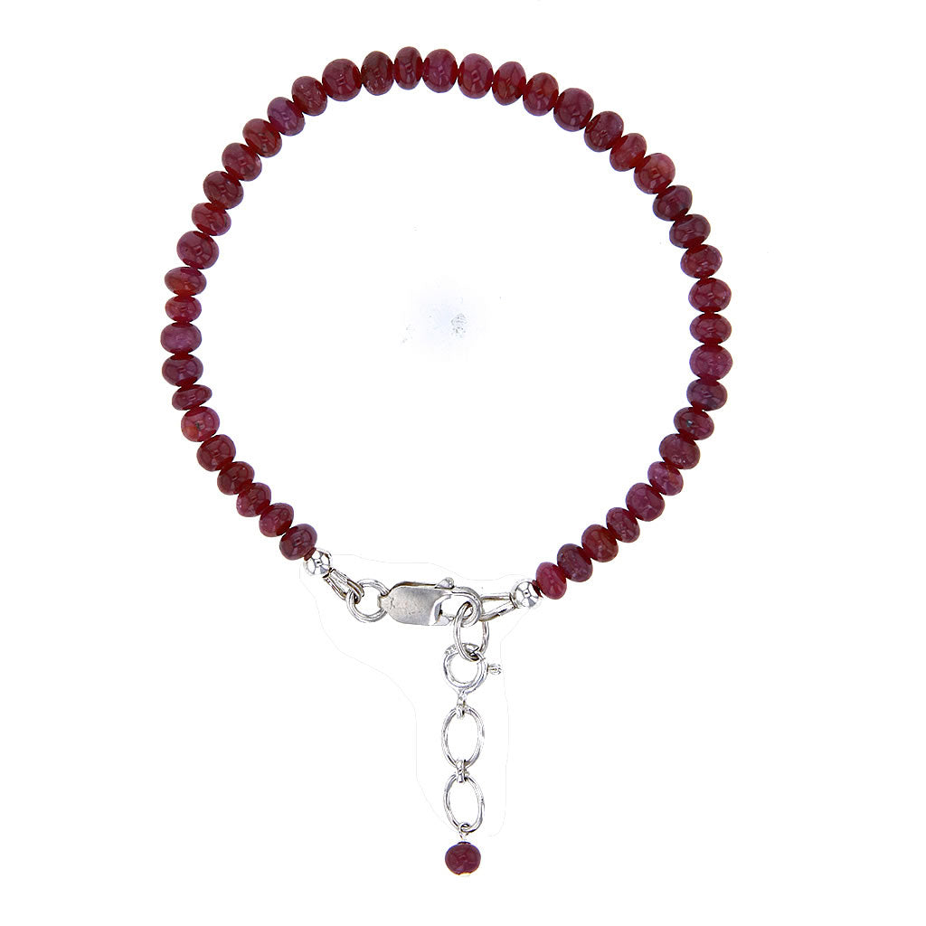 AA Ruby Bead Bracelet