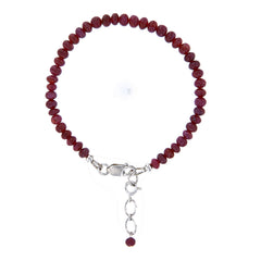 AA Ruby Bead Bracelet