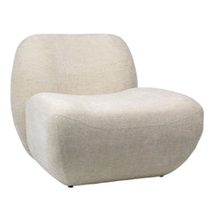 Big Boy Lounge Chair in Cream Chenille Tweed Upholstery