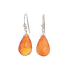 Faceted Carnelian Crystal Drop Earrings