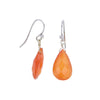 Faceted Carnelian Crystal Drop Earrings