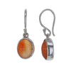 Oval Cabochon Carnelian Earrings