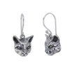 Kitten Sculpted Earrings in Sterling Silver