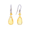 Petite Chandelier Cut Citrine Crystal Earrings
