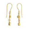 Nugget Dangle 22K Solid Gold Earrings