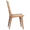 PAIR Emo Dining Chairs in Natural Finish Teak Wood & Rattan