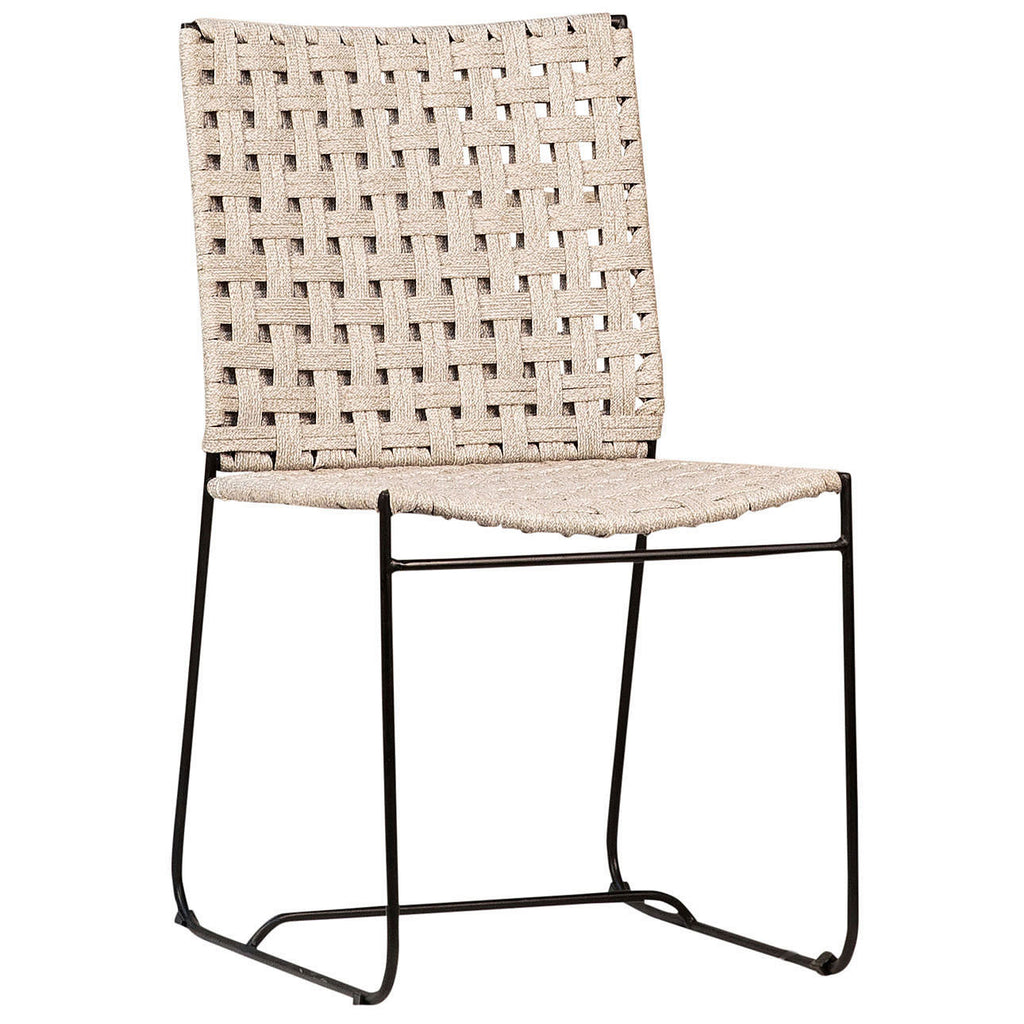 Ezra Outdoor Dining Chairs in Natural Rope PAIR