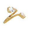 Snake Eyes Gold Filled Sterling Silver Ring