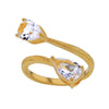 Snake Eyes Gold Filled Sterling Silver Ring