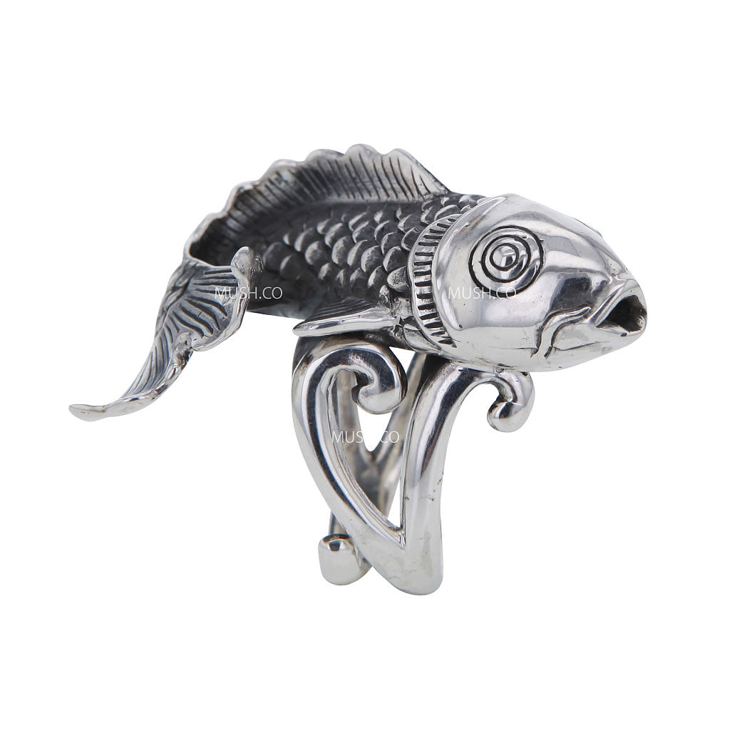 Koi Fish Sculpted Sterling Silver Ring