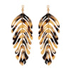 La Piuma Funky Urban Acrylic Earrings w CZs