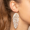 La Piuma Funky Urban Acrylic Earrings w CZs