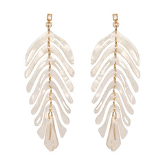 La Piuma Funky Urban Acrylic Earrings w CZs