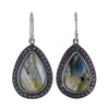 Labradorite Slab Earrings in Sterling Silver