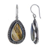 Labradorite Slab Earrings in Sterling Silver