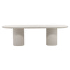 102" Outdoor Dining Table in White Concrete