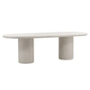 102" Outdoor Dining Table in White Concrete