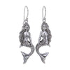 Mermaid Sculpted Earrings in Sterling Silver