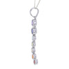 Milti Gem Caterpillar Pendant Necklace in Sterling Silver