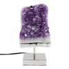 Natural Amethyst Cathedral Lamp Nickel Finish