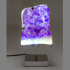 Natural Amethyst Cathedral Lamp Nickel Finish