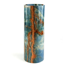 Tall Cylindrical Natural Blue Onyx Lamp