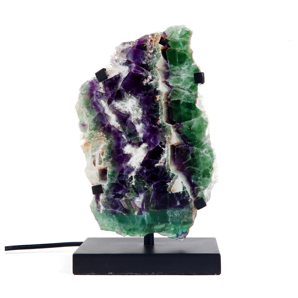 Natural Fluorite Live Edge Fluorite Lamp SM v1
