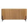 Tala Nuveau Deco Inspired Natural Mindi Wood Sideboard With Iron Legs