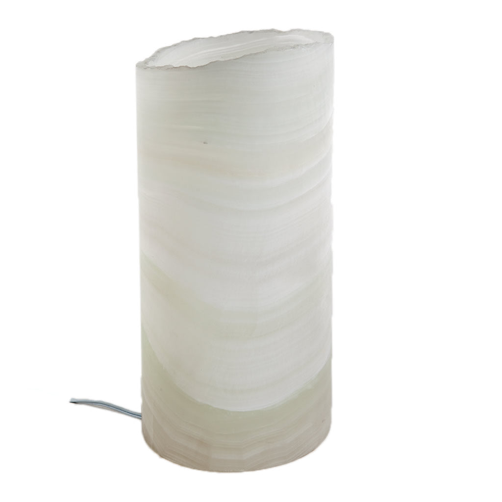 Cylindrical Onyx Lamp with Live Edge LG - v1