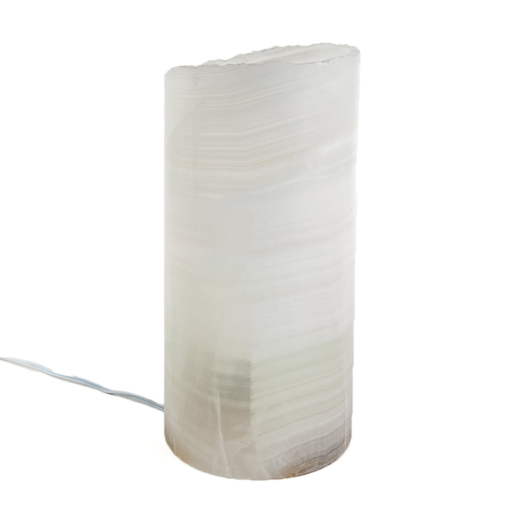 Cylindrical Onyx Lamp with Live Edge LG - v2