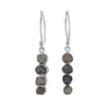 Natural Raw Tourmaline Chandelier Earrings in Sterling Silver