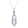 Phantom in Quartz Crystal & Moldavite Pendant Necklace