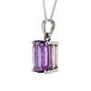 Rose de France Brilliant Cut AAA Amethyst Pendant Necklace