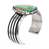 Heavy Sterling Silver Navajo Cuff Bracelet with Royston Turquoise