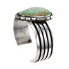 Heavy Sterling Silver Navajo Cuff Bracelet with Royston Turquoise